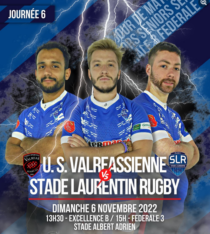 Fédération Du Stade Laurentin | Rugby Fédérale 3 – US Valréassienne ...